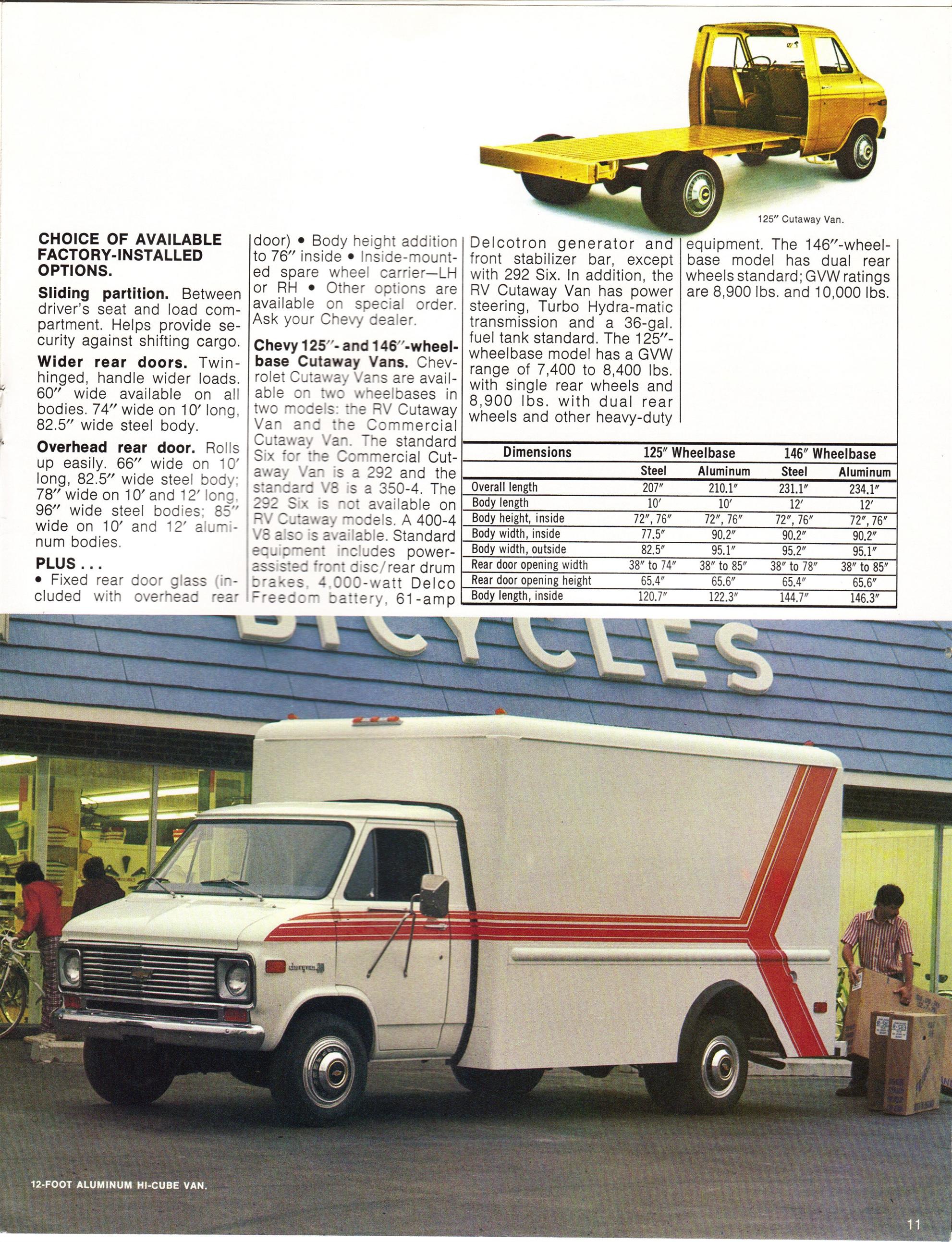 1976 Chevrolet Van Brochure Page 8